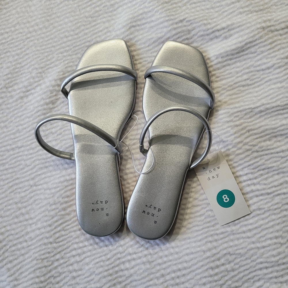 Silver a new day Sandals NWT